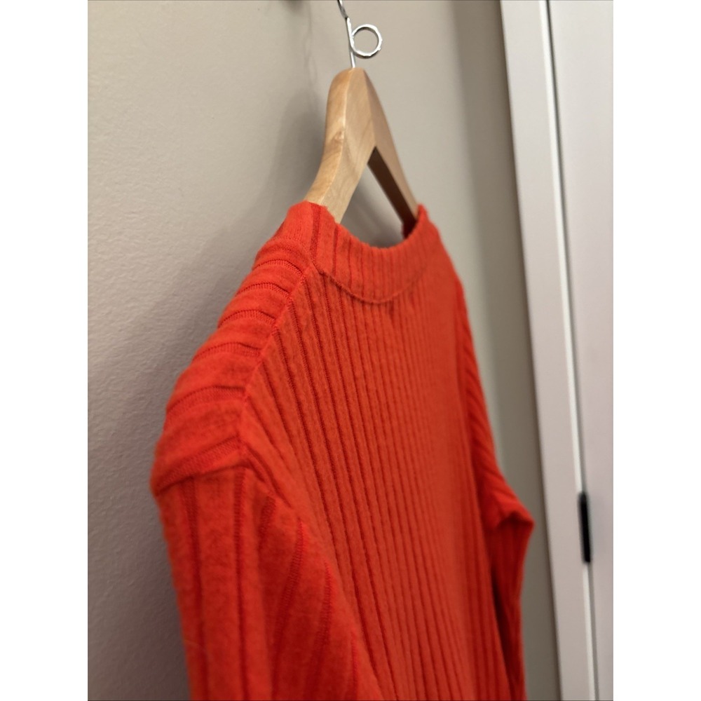 NWT Women's Red Ribbed V-neck Lightweight Sweater Sampeel - Picture 9 of 11